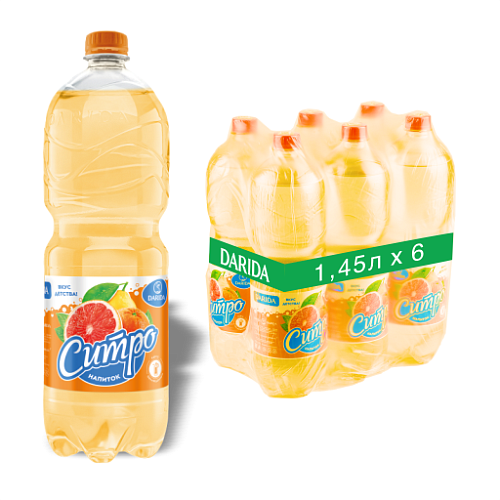 Напиток безалкогольный газированный ароматизированный "Дарида" "ЭКСТРА СИТРО", 1.45л. Напиток безалкогольный газированный ароматизированный "Дарида" "ЭКСТРА СИТРО", 1.45л.