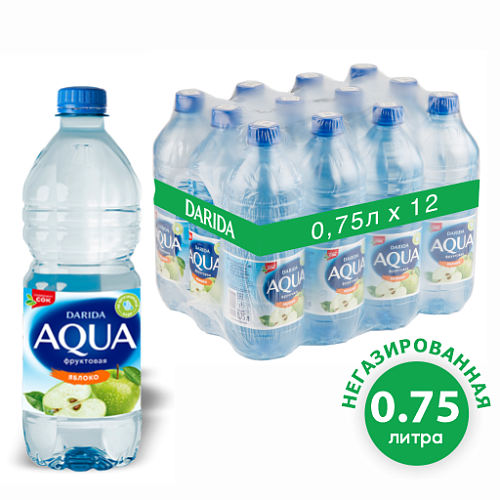 Вода "Аква Фруктовая" с ароматом яблока, 0.75 л Вода "Аква Фруктовая" с ароматом яблока, 0.75 л