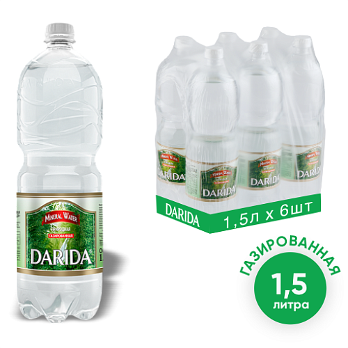 Вода минеральная "Дарида" газированная, 1.5 л Вода минеральная "Дарида" газированная, 1.5 л